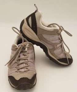 Merrell Payette Wanderschuhe Campingschuhe Damen Größe 7,5 Aluminium Flieder Wildleder & Netz - Bild 1 von 8