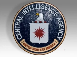U.S. Central Intelligence Agency CIA Solid Mahogany Wood Handmade Plaque Emblem - Picture 1 of 8