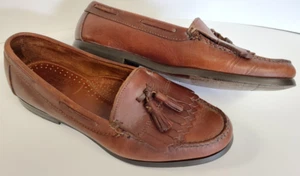 Bass Brown Kiltie Tassel Size 9 D Slip-on Loafer, Made in USA - Picture 1 of 17