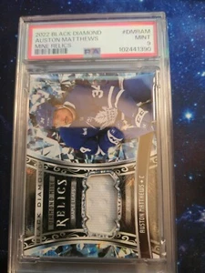 2022 UPPER DECK BLACK DIAMOND AUSTON MATTHEWS MINE RELICS JERSEY PSA 9 - Picture 1 of 2