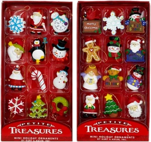 Juego de 12 adornos en miniatura Kurt Adler Petite Treasures, paquete de 2 - Imagen 1 de 12