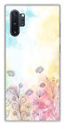 Printed silicone case compatible with Samsung Galaxy Note 10 Plus Watercolor flo