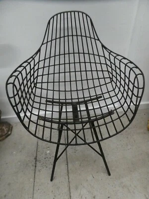 SILLÓN DE METAL DE MALLA DE ALAMBRE ORIGINAL VINTAGE TALLADOR AÑOS 60 MEADMORE MICHAEL HIRST Foto 1 de 4