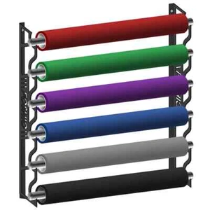 6 Rolls Media Storage Vinyl Wrap Fabric Decal Wall Rack Mount Bracket Holder - Picture 1 of 7