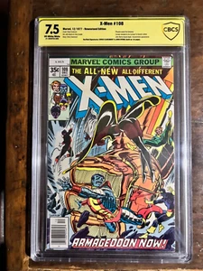 X-MEN 108 NEWSSTAND CBCS 7.5 ๐๐ฅ Signed JOHN BYRNE + CHRIS CLAREMONT - Picture 1 of 3