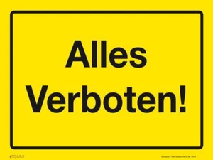 Fun Alles Verboten - Sticker Aufkleber - Bild 1 von 1