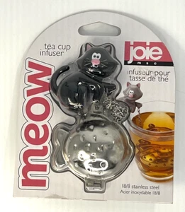 Joie Meow Black Kitty Katze Teetasse-Ei Edelstahl Lose Teesieb Neu - Bild 1 von 7