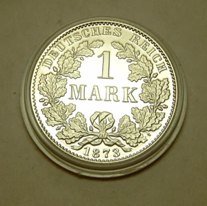 1 Mark Kaiserreich 1873 A/2001 Silber PP Ø24mm 5,11g Belegstück 130 J.  Dt Münze - Bild 1 von 11