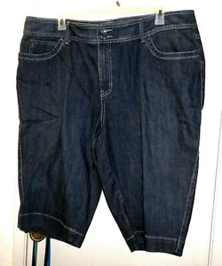A.N.A Denim  Crop Shorts, 5 pockets zip up with 2 button waist   Size 24W - Picture 1 of 4