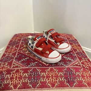 Converse All Star Chuck Taylor Baby Boys Size 7C American USA Print Sneakers 