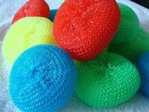 Cleaning Plastic Cleaning Scrubber Kitchen Dish Pot Pan Washing NYLON Jaali 10PC - Picture 1 of 1
