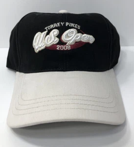 Imperial Headwear Torrey Pines 2008 U.S. Open Hook & Loop Golf Hat Cap Black New - Picture 1 of 8
