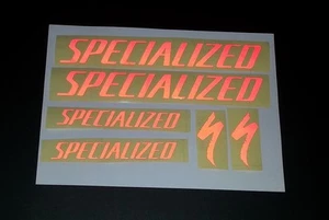 Specialized Reflective Vinyl sticker / decal pk 4 re-spray / restore, 5 colours, - Picture 1 of 9