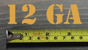 12 GA Aufkleber Abziehbild Stärke 3,5" Munitionsdose Box Etikett gelb Munitionskiste - Bild 1 von 1