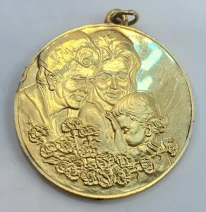 1972 Muttertag Gedenkmedaille 24 Karat Gold über Sterlingsilber - Bild 1 von 2