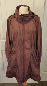 Athleta Jacket Women's XS Drip Drop Rain Jacket Hooded Zip Pockets Oversized - Picture 1 of 7