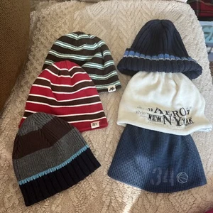 6 Vintage Aero 87 Beanie Ski Hats Boys Reversible - Picture 1 of 16