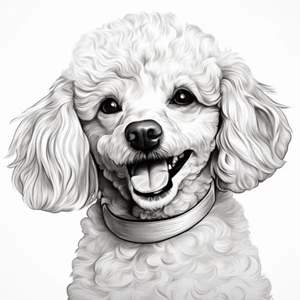 Pudel Autoaufkleber 9x9 cm Elegantes Hundefigur Design Vinyl Sticker - Picture 1 of 1