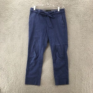 Banana Republic Avery Paperbag Trouser Pants Womens 0P Blue Mid Rise Zip Fly - Picture 1 of 16