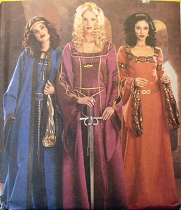 SEWING PATTERN McCalls 3663 RENAISSANCE LOTR DRESS CAPE sz 14-20 Bust 36-42 - Picture 1 of 3