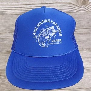 CAPPELLO BERRETTO CAMIONISTA VINTAGE LAGO PARADISO MARIANO BLU MAGLIA REGOLABILE SNAPBACK - Foto 1 di 9