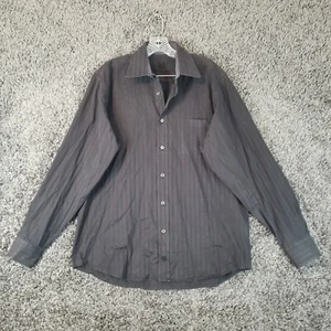 Bugatchi Uomo Hombre Negro Manga Larga Calce Clásico Abotonado Talla L - Imagen 1 de 5