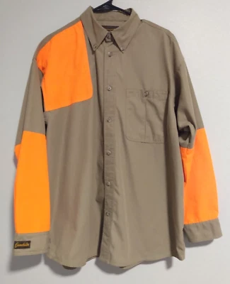 Gamehide Upland Field Shooter Khaki Orange Long Sleeve Button-Down Shirt Men's L - Image 1 of 4