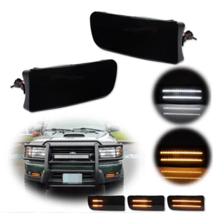 Smoked Sequential Amber LED DRL Front Signal Lights For Toyota 1999-2002 4Runner - Picture 1 of 12