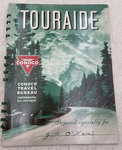 1941 Conoco Touraide Denver To Los Angeles Vintage Maps Directions Directory - Picture 1 of 17