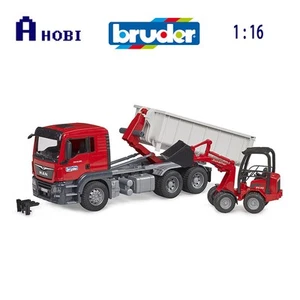 Bruder 1:16 MAN TGS Roll-Off Truck with Compact Loader - Picture 1 of 2
