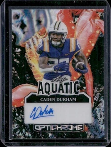 Caden Durham 2025 Leaf Optichrome Aquatic Lava Crab Auto Autograph 1/1 Rookie - Picture 1 of 2