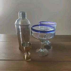 Cocktail Set Margarita Drinkware SET Stainless Steel Shaker, Authentic Mexican  - Picture 1 of 6