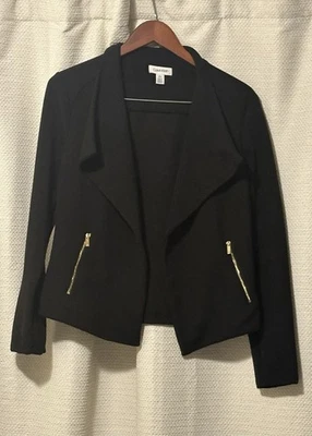 Chaqueta de punto negra para mujer Calvin Klein Flyaway talla mediana Foto 1 de 4