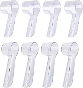 8 Pack Toothbrush Cover for Protecting 8 Count (Pack of 1), Transparent  - Picture 1 of 7