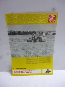 CLAAS Erntemaschinen Orig. Prospekt CLAAS-Mähdrescher Super-Automatic S 2 Seiten - Bild 1 von 1