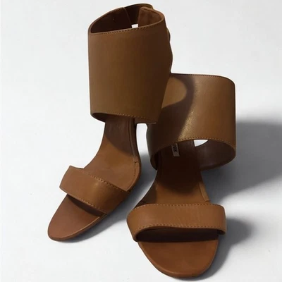 Manolo Blahnik Sandalia Tacones Cuero Marrón Talla 38 Foto 1 de 4