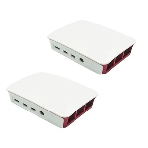 2PCS Red White Case for Pi 4B 3B - Afbeelding 1 van 2