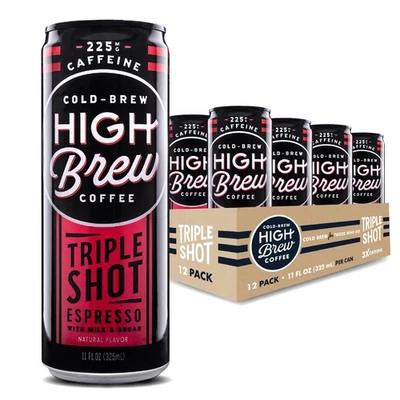, Triple Shot Espresso, Café Cold Brew, 11 fl oz, Paquete de 12 listos para beber Foto 1 de 4