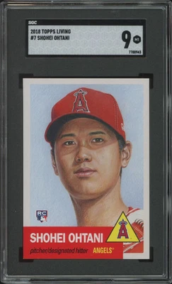 2018 TOPPS LIVING SHOHEI OHTANI 7 MINT RC PR 20,000 SGC 9 LOS ANGELES ANGELS - Image 1 of 2