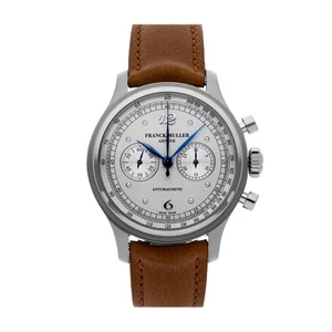 Franck Muller Round Collezione 2 Contatore Chrono Acciaio 39 Orologio - Foto 1 di 6
