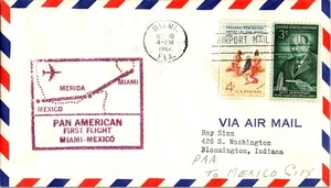 Pan American First Flight Miami Florida Airport - Mexico City Mexico 1961 - Picture 1 of 2