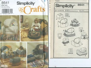 S 8641 sewing pattern Craft DOLL FURNITURE Chair Pillow Rug Ottoman Table UNCUT - Picture 1 of 1