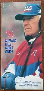 Buffalo Bills NFL 1996 guía de medios de fútbol americano - Marv Levy en portada - Imagen 1 de 1