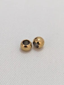10 Stainless Steel Beads, Gold, 4mm x 3mm, Spacer Beads - Picture 1 of 3