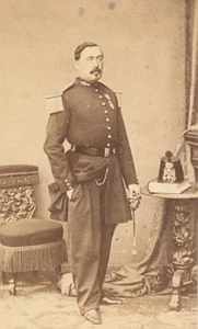 Officer Second Empire Army France Old CDV Photo 1865 - Foto 1 di 3