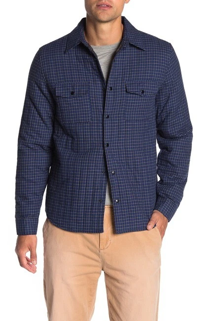 Slate & Stone Lined Shirt Jacket Blue Plaid XXL