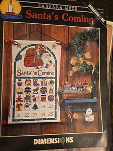 Dimensions Instructions Santa’s Coming BARBARA MOCK #301 1999 creased - Picture 1 of 6