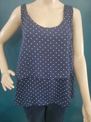 Top sin mangas a lunares azul y blanco TALLA XXL MAURICES INVPV1805 Foto 1 de 3