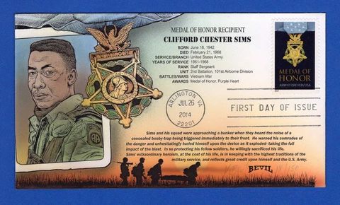 Scott 4823 Army Medal of Honor Hand Painted Bevil First Day Cover 18/150 Cover