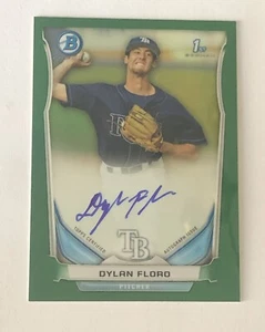 2014 BOWMAN CHROME #BCAP Dylan FLORO RC GREEN REFRACTOR AUTO AUTOGRAPH RAYS/75 B - Picture 1 of 2